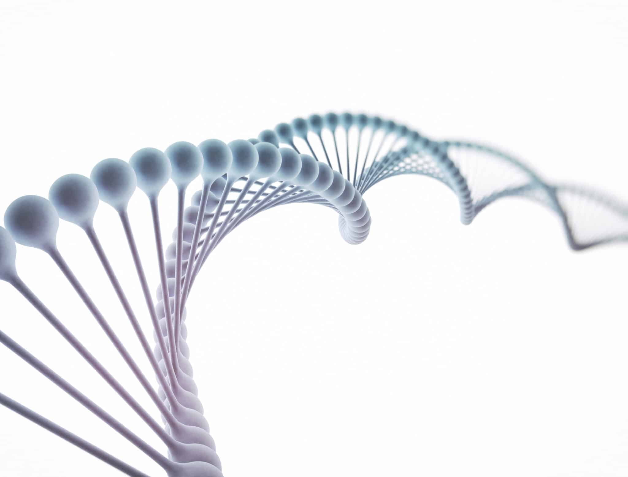 Dna,Isolated,On,White.,3d,Render